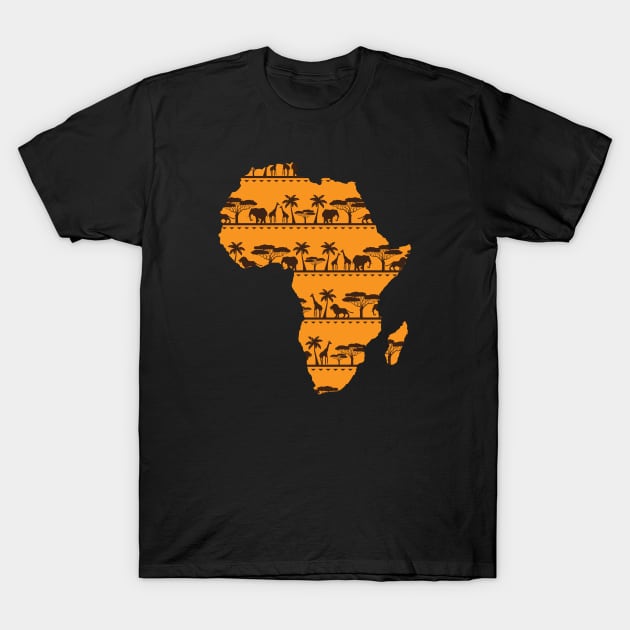 African Clothing Safari Tribal Art Design T-Shirt by SpaceManSpaceLand